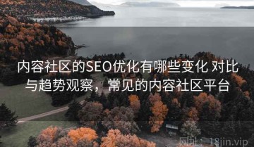 内容社区的SEO优化有哪些变化 对比与趋势观察，常见的内容社区平台