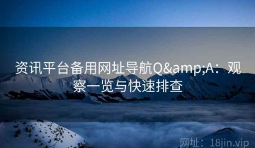 资讯平台备用网址导航Q&A：观察一览与快速排查