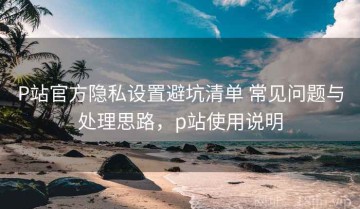 P站官方隐私设置避坑清单 常见问题与处理思路，p站使用说明