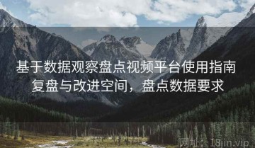 基于数据观察盘点视频平台使用指南 复盘与改进空间，盘点数据要求