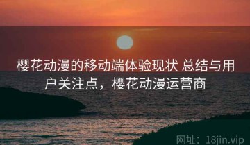 樱花动漫的移动端体验现状 总结与用户关注点，樱花动漫运营商