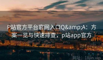 P站官方平台官网入口Q&A：方案一览与快速排查，p站app官方