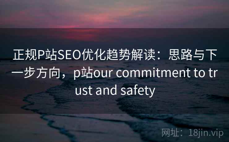 正规P站SEO优化趋势解读：思路与下一步方向，p站our commitment to trust and safety
