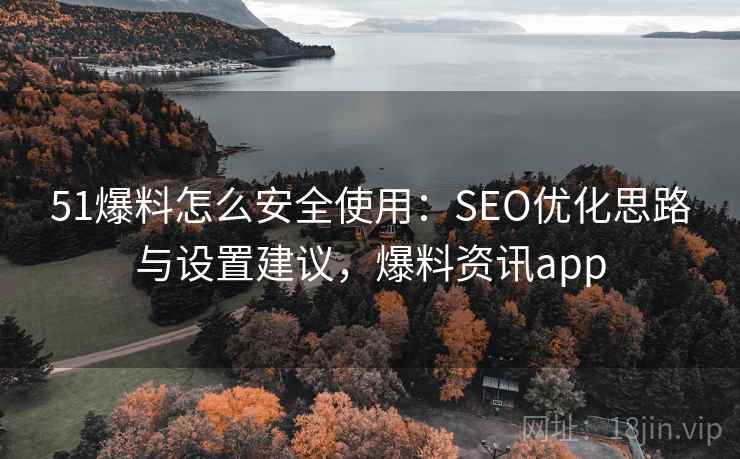 51爆料怎么安全使用：SEO优化思路与设置建议，爆料资讯app