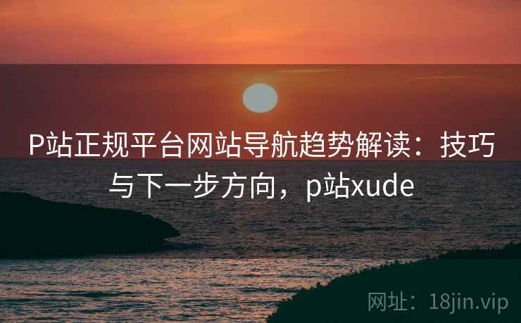 P站正规平台网站导航趋势解读：技巧与下一步方向，p站xude