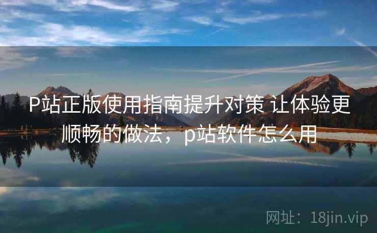 P站正版使用指南提升对策 让体验更顺畅的做法，p站软件怎么用