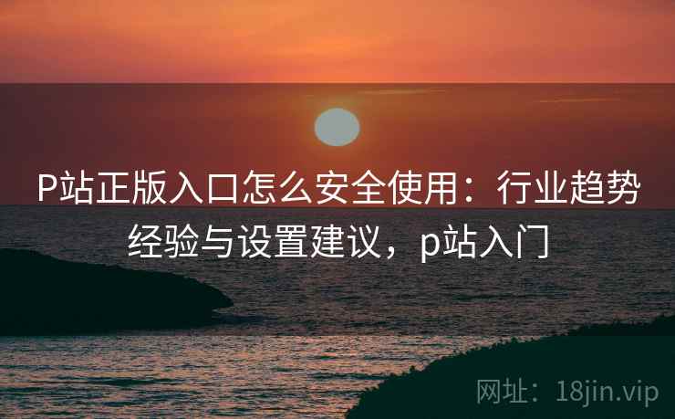 P站正版入口怎么安全使用：行业趋势经验与设置建议，p站入门