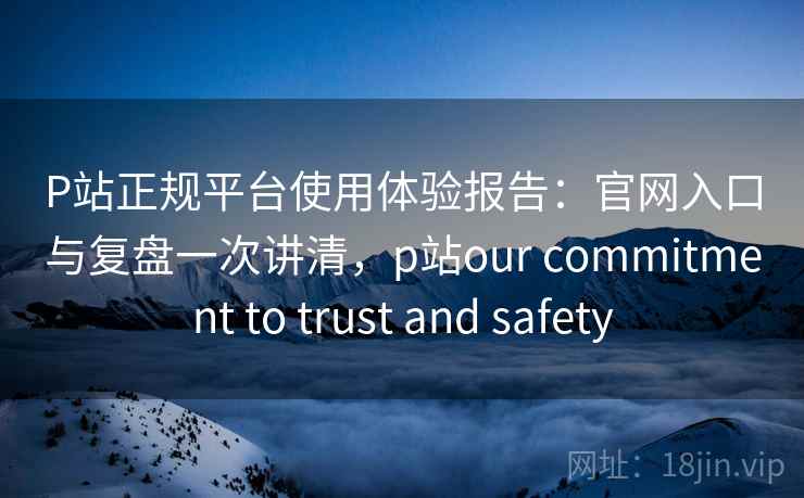 P站正规平台使用体验报告：官网入口与复盘一次讲清，p站our commitment to trust and safety